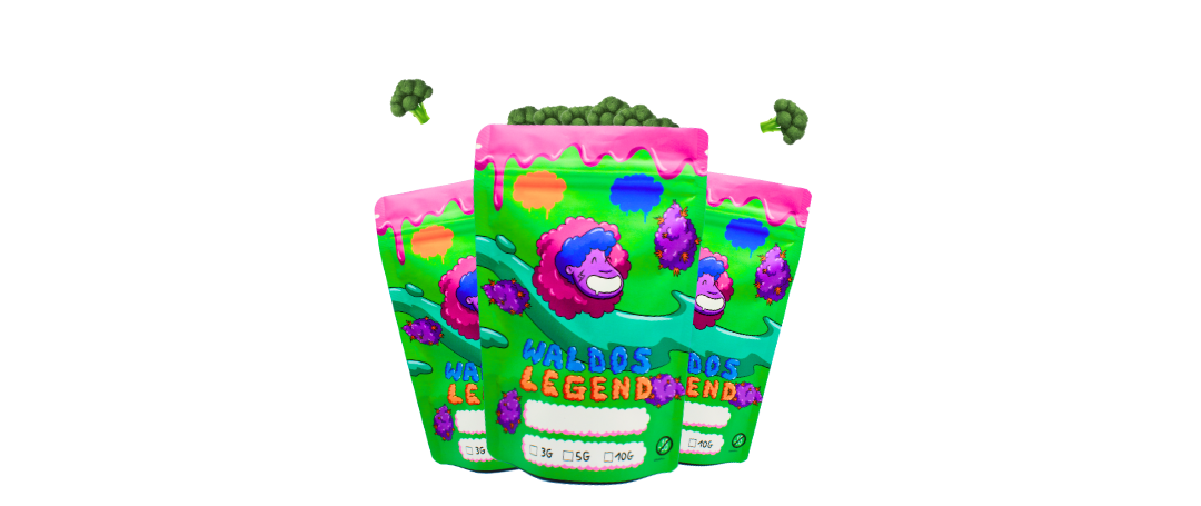 Trois pochons colorés de chez Waldos Legend